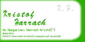 kristof harrach business card